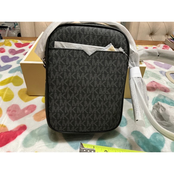 Michael Kors Jet Set Signature Logo Crossbody Bag Black - Picture 4 of 6